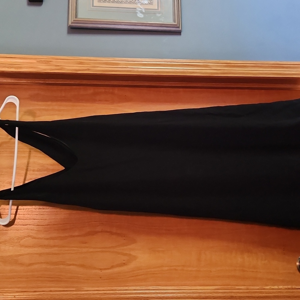 Black midi racer back dress. Loft size XXL